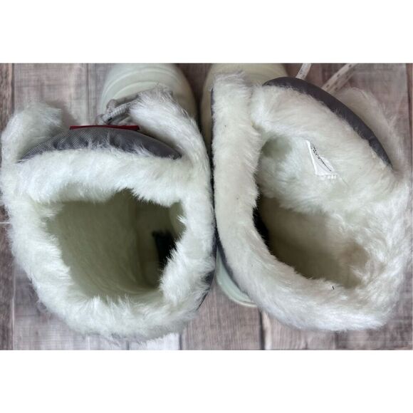 Khombu Kristal Silver White Waterproof Thermolite‎ Fur Lined Winter Boots 1 NIB - Picture 4 of 11